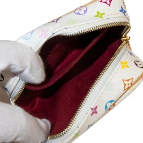 Louis Vuitton Monogram Multicolor True Swapity Pouch Accessory Case Whit - Picture 7 of 9